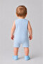 Baby Boy Rabbit Patterned Summer Jumpsuit Ribbed Cotton Sleeveless Baby Romper Snap Fastener Romper 0-9 Months - 8