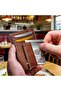 محفظة للرجال، حافظة بطاقات جلدية نحيفة مانعة لتقنية RFID مع إغلاق مغناطيسي، تتسع لـ 12 بطاقة - 3