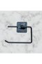 Self-Adhesive Black Stainless Metal Lidless Toilet Paper Holder (5690) - 2