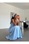 Rubber Detailed Dress - Baby Blue - 2