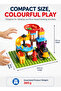Fun Mini Train Ride Slide Building Blocks Set, 76 Pieces, Multistage Ball Track with Colourful Train and Green Baseplate, Ages 3+ - 5