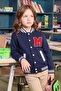 Embroidered Stand Collar College Unisex Kids Jacket