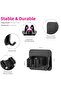 4-pack - self-adhesive broom holder - broom hanging system - drill-free mop broom holder - robust wall-mounted mop broom organizer with hooks - black - 2