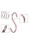 10-pack of 4-inch rose gold chrome-plated steel hanging flat hooks - 3