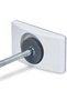 A set of two wall-mounted safety devices to protect elephant feet, suitable for door and stair railings, requiring no drilling. - 2
