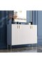A set of 4 gold-plated metal furniture legs, 18cm long – premium iron – high load-bearing capacity – with rubber pads to protect the floor. - 4