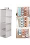 1 hanging wardrobe storage rack, sturdy and durable, gray.