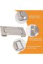 4-piece set of nickel drawer handles, concealed handles, zinc alloy material, suitable for cabinet drawers. - 3