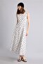 Crew Neck Polka Dot Poplin Sleeveless Midi Ecru Dress F8241Ax26Sp