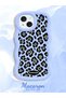 iPhone 15 Compatible Wavy Frame Leopard Print High Quality Silicone Phone Case