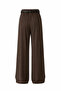 Brown Belted Draped Trousers - 2Y301 - 2
