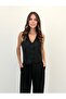 Noble Posture Buttoned Vest Belted Wide-Leg Black Trousers Set - 3