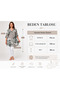 Women's Multi-Colored Patterned Italian Style Buttoned Shirt Collar Tunic - 5