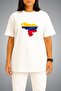 Oversize Venezuela Flag and Map Chest Printed Unisex T-Shirt - 2