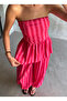 Pink Striped Poplin Blouse and Pants Set - 4182 - 3