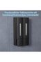 Wall-mounted soap dispenser with 2 x 400ml push-button dispensers, no drilling required. For shampoo, soap, and lotion; for bathrooms and kitchens - 4