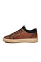 Tan Genuine Leather Crocodile Patterned Comfortable Stylish Men's Casual Shoes Sneaker 6424-1 m - 4