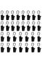 30 black wrought iron curtain clips with hooks, shower room curtain rings