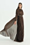 Beli Stone Accessory Evening Dress - Brown - 2
