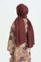 Cotton Naia Blend Natural Shawl - Burgundy - 3
