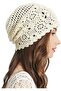 Loose-Fit Cotton Crochet Beanie - Hat - Handmade - Knitted - Summer Beanie
