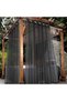 Outdoor Curtains - Two-Piece Set - 132 x 213 cm - Sheer tulle curtains with hanging rings - Suitable for living rooms, bedrooms, and balconies - Black