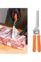 The membrane remover is a 304 stainless steel barbecue tool with a non-slip handle that easily removes fat and fascia from beef, chicken, and pork. - 2