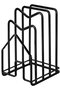 Pot lid rack, 14.5x12x21.5 cm, Pot lid support, Black, Iron, Pot lid holder, Plate rack, Cutlery rack, Cutting board rack, Countertop drainer