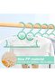 Children's Clothes Hangers - Stackable Baby Hangers - Clothing Storage - Adjustable Non-Slip Design - 20 Pieces - Green - 5