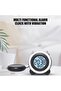 Electronic alarm clock with vibration wake-up, super loud vibration dual bells, suitable for busy professionals and students. (Black) - 2