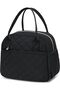 Women's Insulated Lunch Bag / Lunch Box with Cooler, Quilted, Reusable Lunch Handbag for Work, School, Travel, and Picnics (Black)