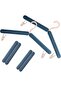 4-Piece Foldable Travel Hangers – With Hidden Clips, Lightweight & Portable, Blue, For Skirts, Pants & More - 2