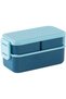 Lunchbox with dividers, 1300 ml, 2-in-1 lunchbox, with 3 compartments, Kids' lunchbox, Adult lunchbox, Leakproof, for school, picnics and parks (blue)