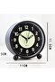 Bedroom clock, silent, battery operated, tick-free, modern design, silent clock for the bedroom, luminous clock - black - 2