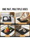 Silicone Draining Mat with Integrated Grooves 30x40cm, Non-slip, Heat-resistant, Dishwasher-safe - Black - 4