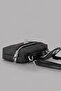 Black Knitted Textured Women's Hand and Shoulder Bag - Lockable, Zippered, Adjustable Long Strap - 4