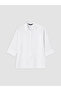 Lcwaikiki Classic White Belted 100% Linen Women's Shirt - 5