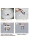 12cm Chrome Pop-Up Bathroom Sink Drain, Universal Click Clack Basin Waste, Metal Overflow Stopper - 5