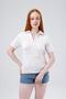 Women's Nopeli Polo Collar Short Sleeve Knitwear Blouse