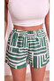 Women's Comfortable Fit High Waist Viscose Shorts - 4