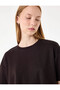 Comfortable Fit Crew Neck Short Sleeve Crop T-Shirt - 2