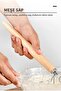 Danish Type Dough Whisk - Stainless Steel Flour & Sourdough Mixing Wire with Wooden Handle Type1 - 5