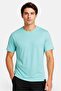 Men Slim Fit Short Sleeve Training T-Shirt, Pastel Turquoise