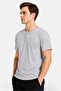 Men Slim Fit Short Sleeve Training T-Shirt, Pale Grey - 5
