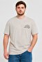 Men Crew Neck Short Sleeve Graphic Print T-Shirt, Grey