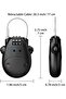 Three-digit combination steel cable lock - adjustable and secure - 2