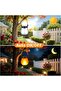 Two sets of solar-powered lanterns with twinkling flames, 2 modes, dual USB ports and solar charging, For gardens and patios - 5