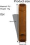 Two-piece elastic band pen holder, adjustable elastic band pen holder, notebook pen holder, diary pen holder, notebook pen holder, black and brown. - 2
