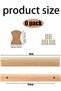 Universal Wooden Cabinet Handles with Screws for Drawers, Furniture & Kitchen Doors (128mm Hole Spacing) - 3