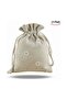 A set of 20 linen/jute bags with drawstring, measuring 13*18 cm. - 2